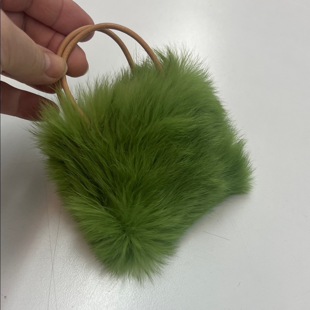 Lush Green Fur Mini Bag